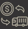 Trade Money for Truck Icon